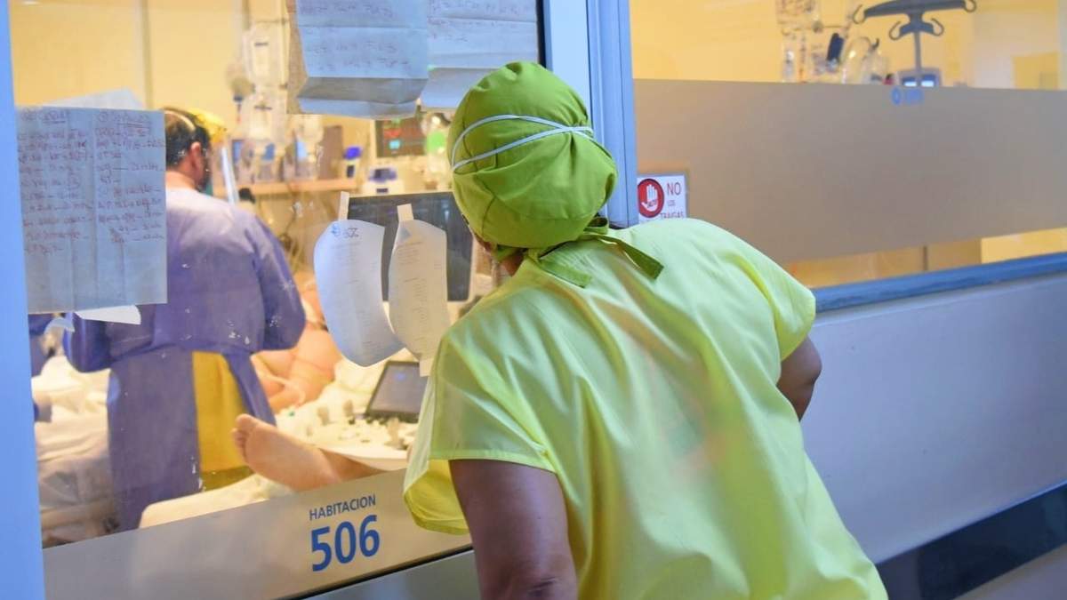 Sector COVID del Hospital Castro Rendón. Fuente: (Twitter)