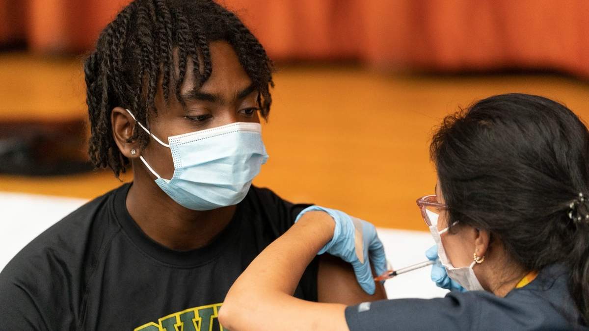 Un centro de vacunación en Estados Unidos