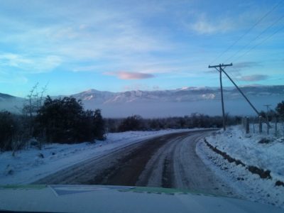 ¡Ojo! Hielo en las rutas de la cordillera de Río Negro