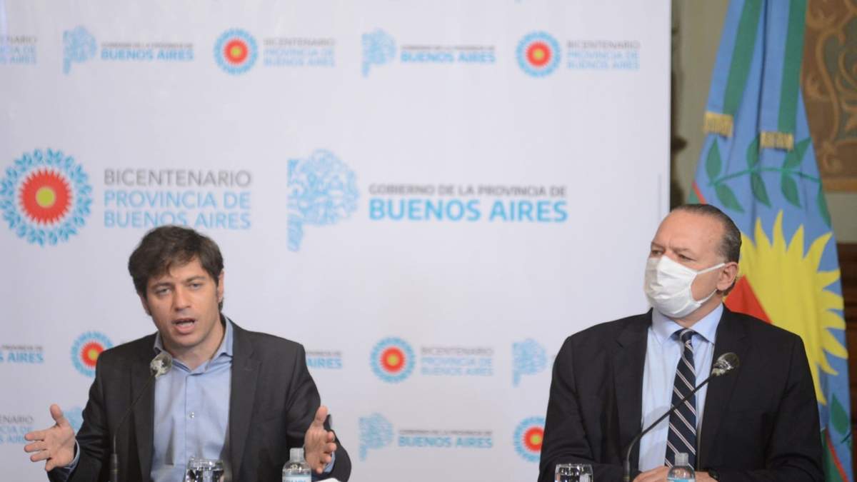 El gobernador bonaerense, Axel Kicillof, junto al ministro de Seguridad de la Provincia, Sergio Berni. Fuente: (Twitter)