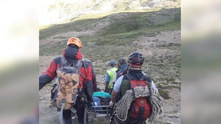 Traslado del turista fallecido en Traful