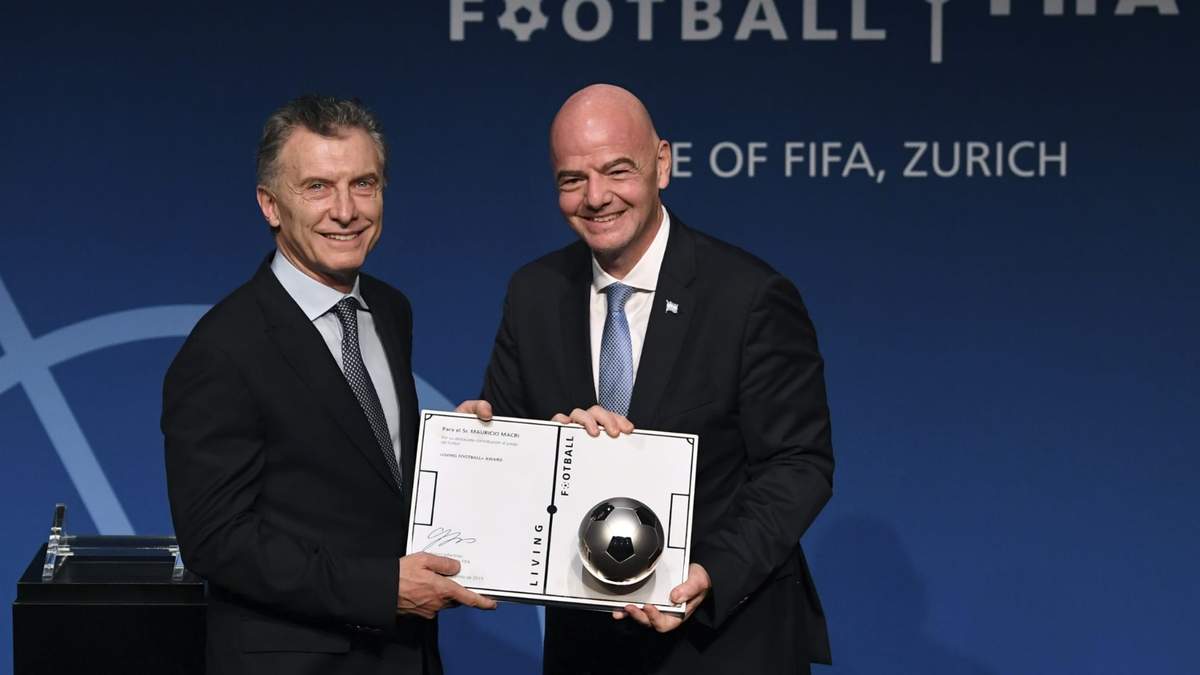 Mauricio Macri y Gianni Infantino. Fuente: (Twitter)