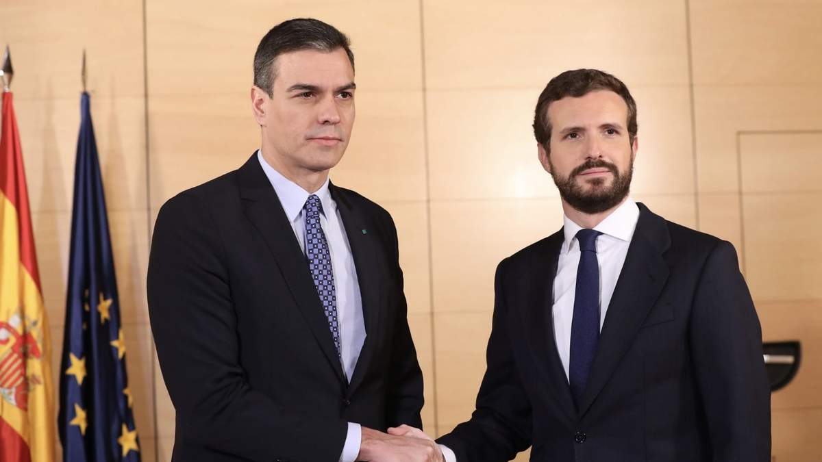 Pedro Sánchez y Pablo Casado. Fuente: (Twitter)