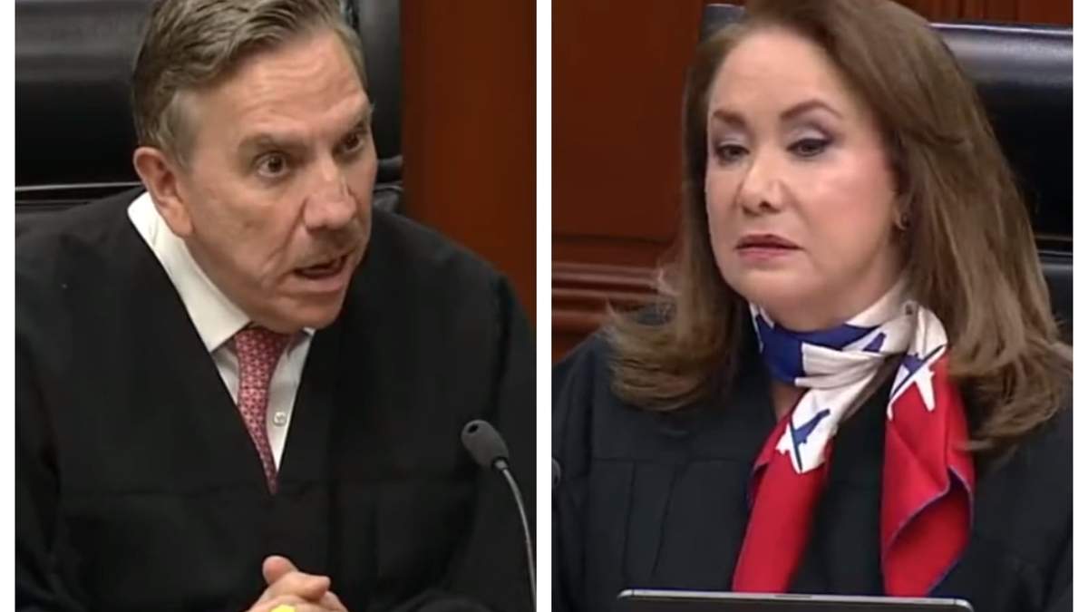 Los ministros Javier Laynez y Yasmín Esquivel
