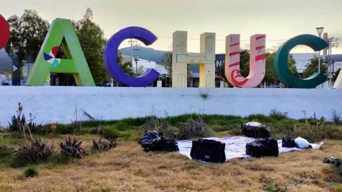Maletas con restos humanos en letras de Pachuca