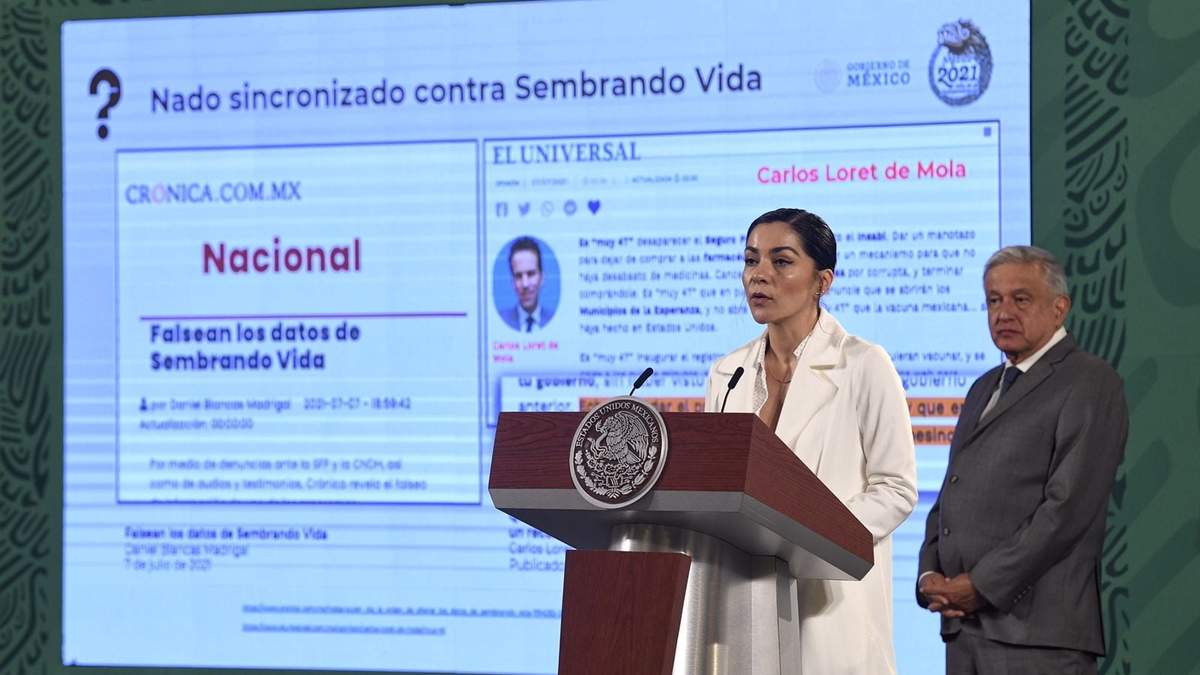 Ana Elizabeth García Vilchis y el presidente López Obrador