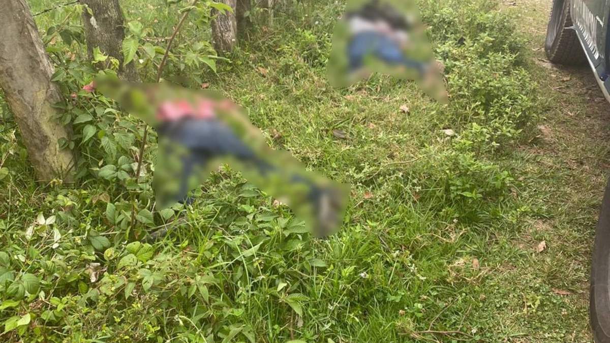 Dos de los cuatro cuerpos hallados en Pueblo Nuevo Solistahuacán
