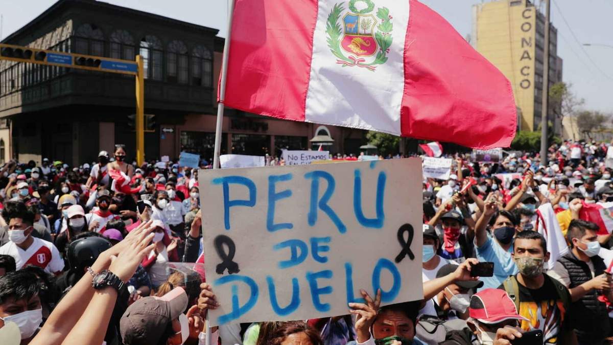 Las manifestaciones en Perú continúan ininterrumpidamente desde hace una semana. Fuente: (Twitter)