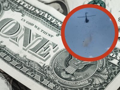 Lanzan 100 mil pesos desde un helicóptero como última voluntad de un empresario