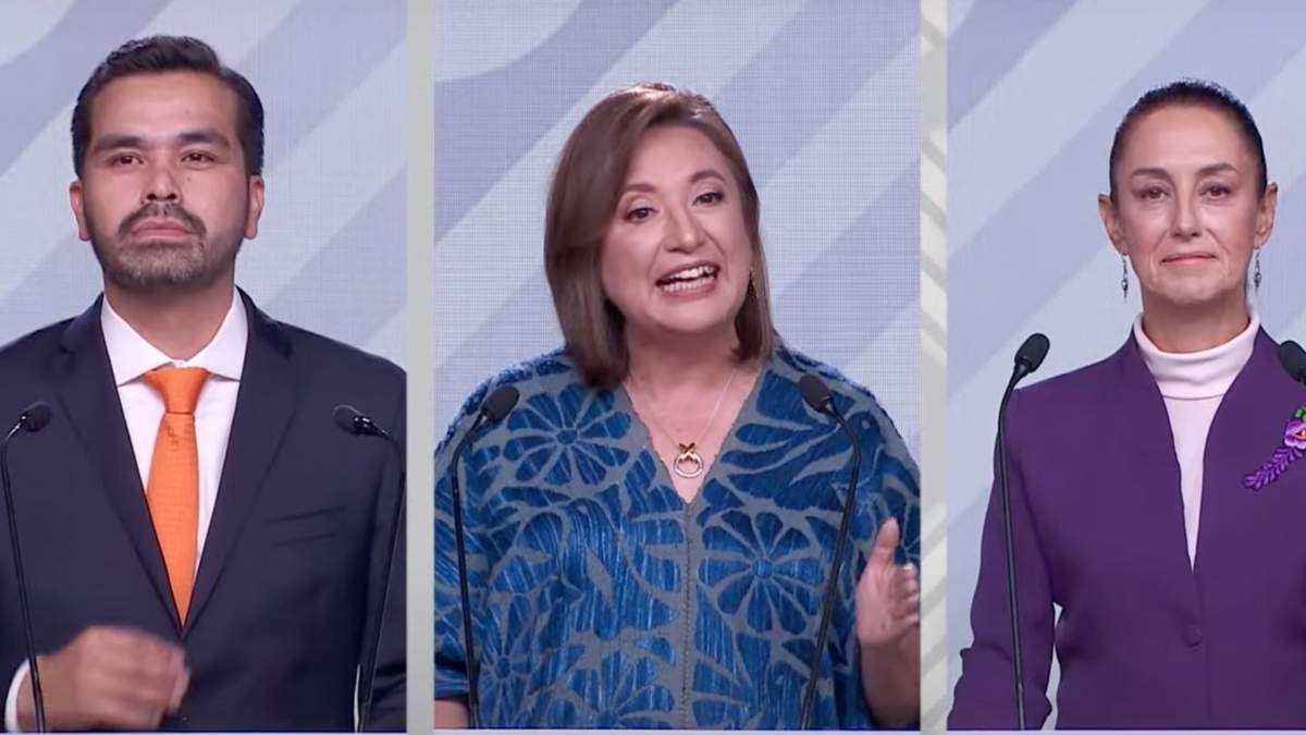 Álvarez, Gálvez y Sheinbaum, en el tercer debate