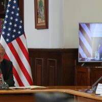El primer encuentro entre AMLO y Joe Biden