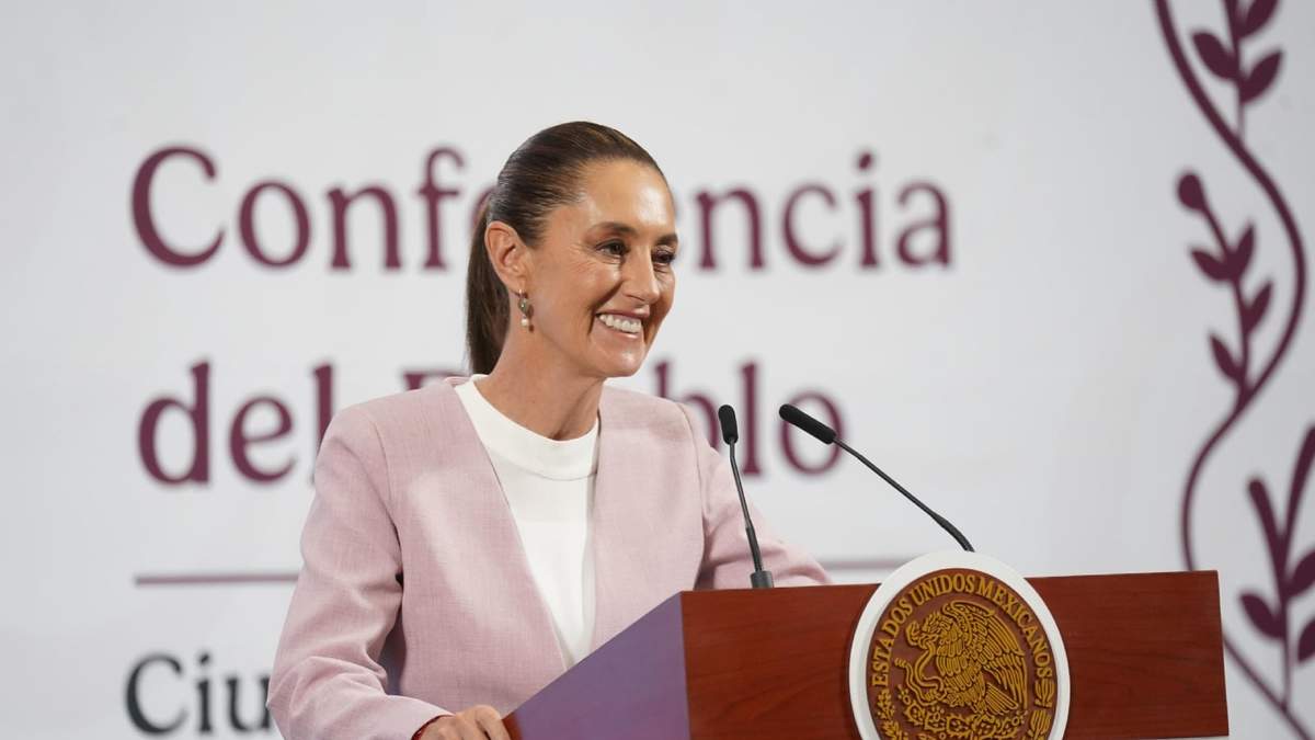 La presidenta Claudia Sheinbaum en la Mañanera de este jueves 10 de abril de 2025
