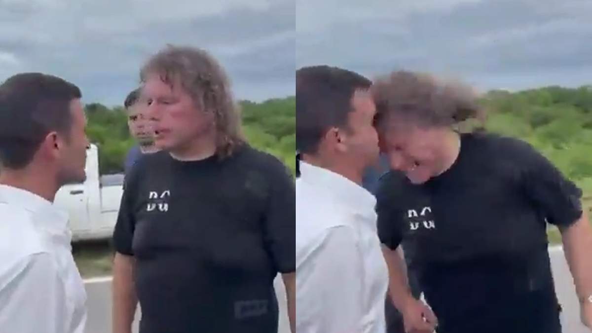 Un militante peronista le rompió la nariz a diputado libertario de un cabezazo