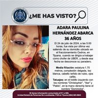 Buscan a Adara Paulina, conductora de Uber desaparecida desde hace seis días