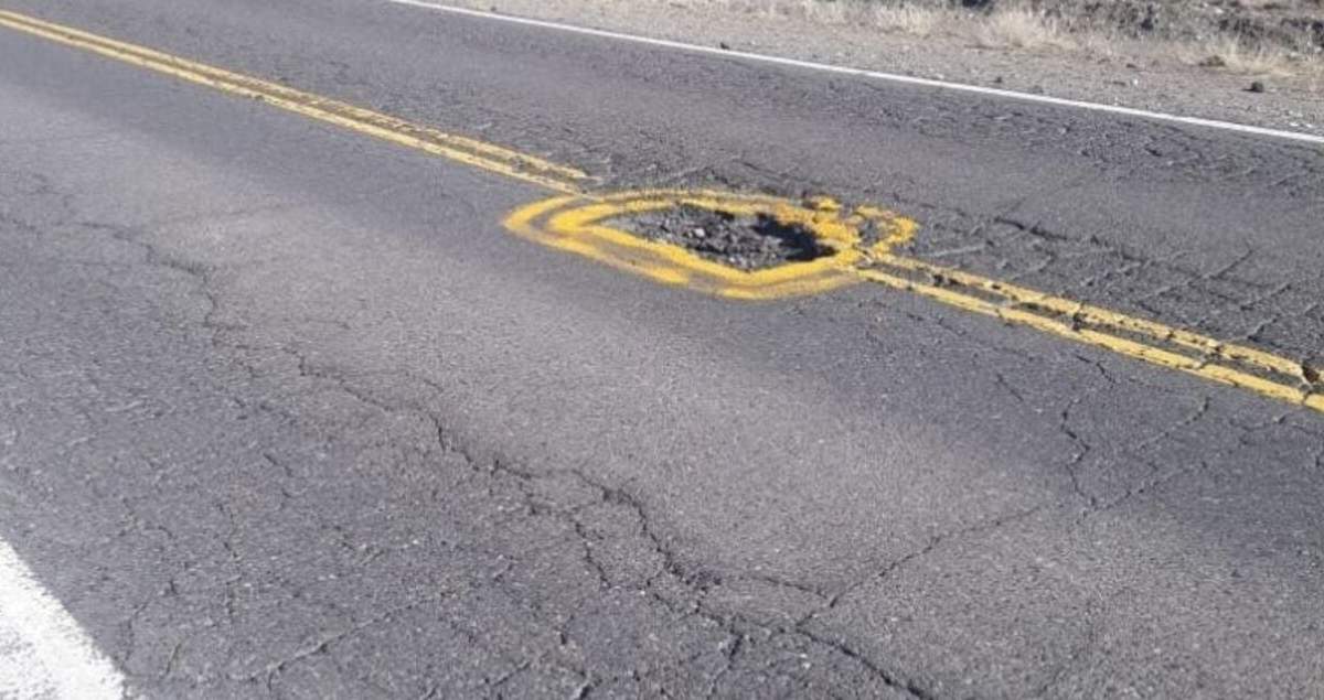 Baches marcados en la Ruta 40. Fuente (mejorinformado).