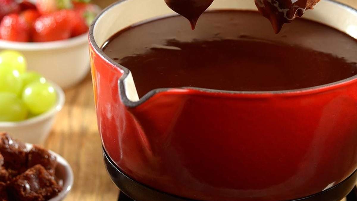 Fondue de chocolate. Fuente; (Instagram)