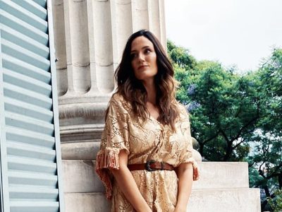 Paula Chaves grabó imágenes del particular eclipse que vio con su familia en su casa