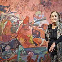 Rina Lazo: Primer mural de una mujer en Bellas Artes