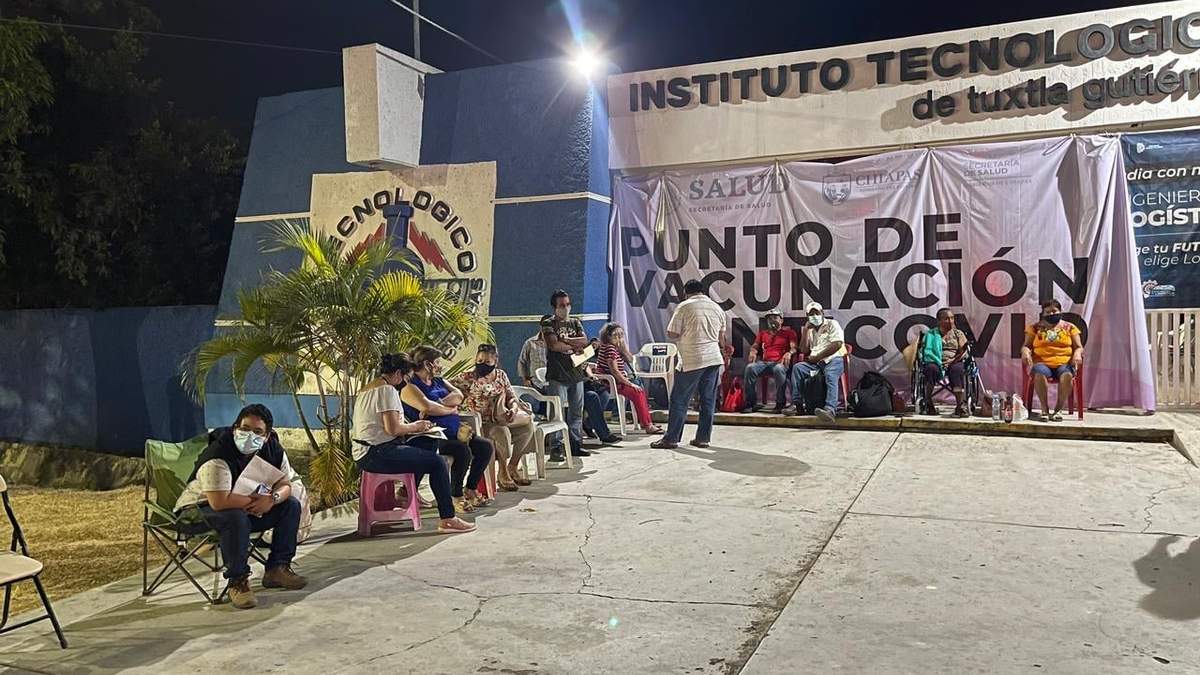 Filas para vacunación