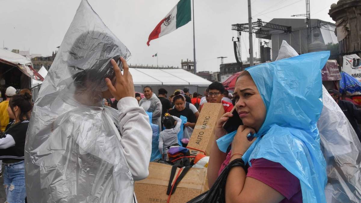 Lluvia en la capital del país