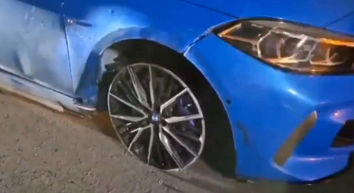 Llanta ponchada por asalto múltiple en autopista de Puebl