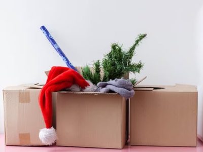 No tirés las cajas de cartón y fabricá este Papá Noel gigante que es tan fácil como original