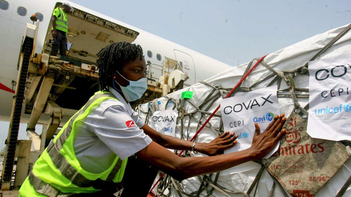 Envío de vacunas contra el coronavirus a través de Covax. Fuente: (Twitter)