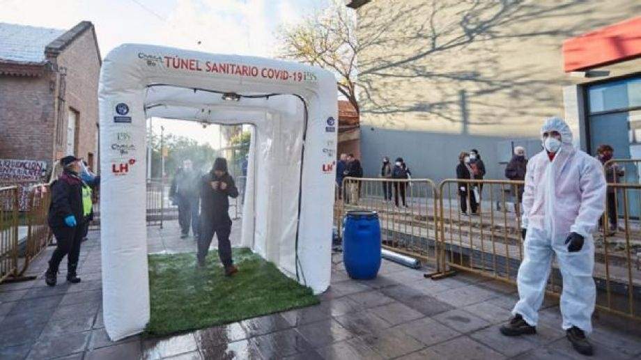 Túnel sanitario en Neuquén. Fuente: (Twitter)