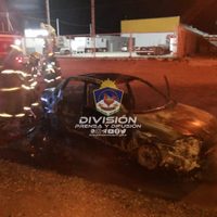 Se les incendió el auto en plena Autovía Norte luego de cargar combustible