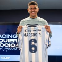 Racing presentó a Marcos Rojo como nuevo refuerzo