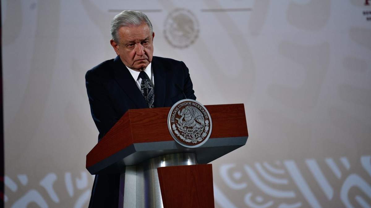 El presidente durante la conferencia de prensa en Palacio Nacional