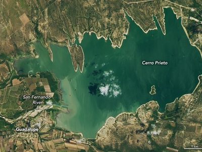 La NASA capta la sequía de la presa Cerro Prieto, en Nuevo León