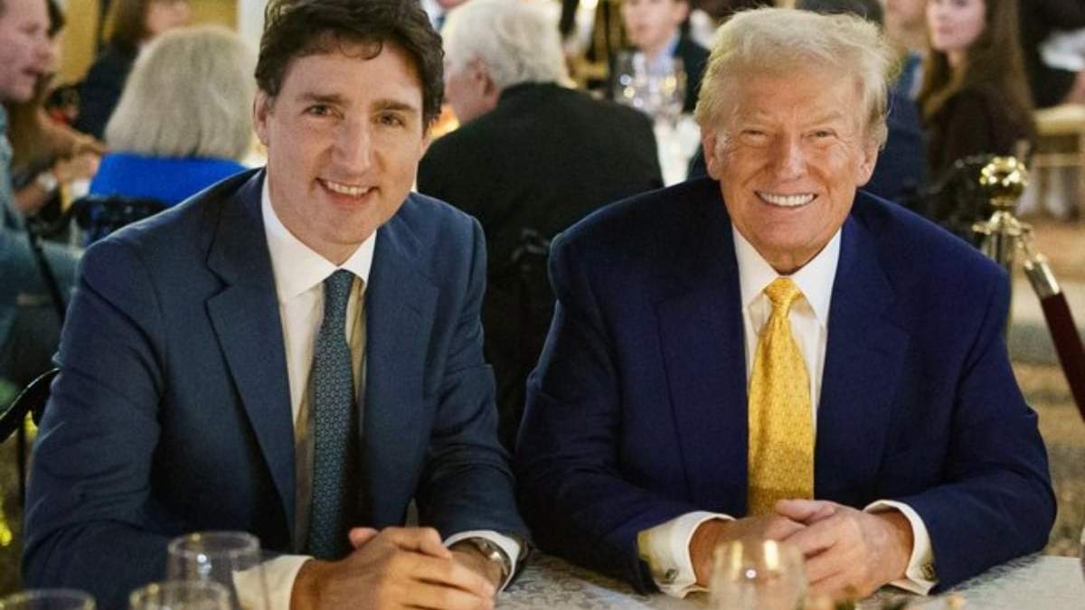 El presidente electo de Estados Unidos, Donald Trump y el primer ministro canadiense, Justin Trudeau