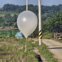 Un globo con basura lanzado por Corea del Norte cae en el recinto de la Presidencia de Corea del Sur