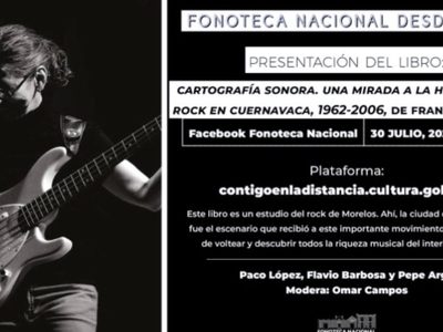 Presentarán libro del rock morelense dentro del ciclo virtual 'Fonoteca Nacional desde casa”