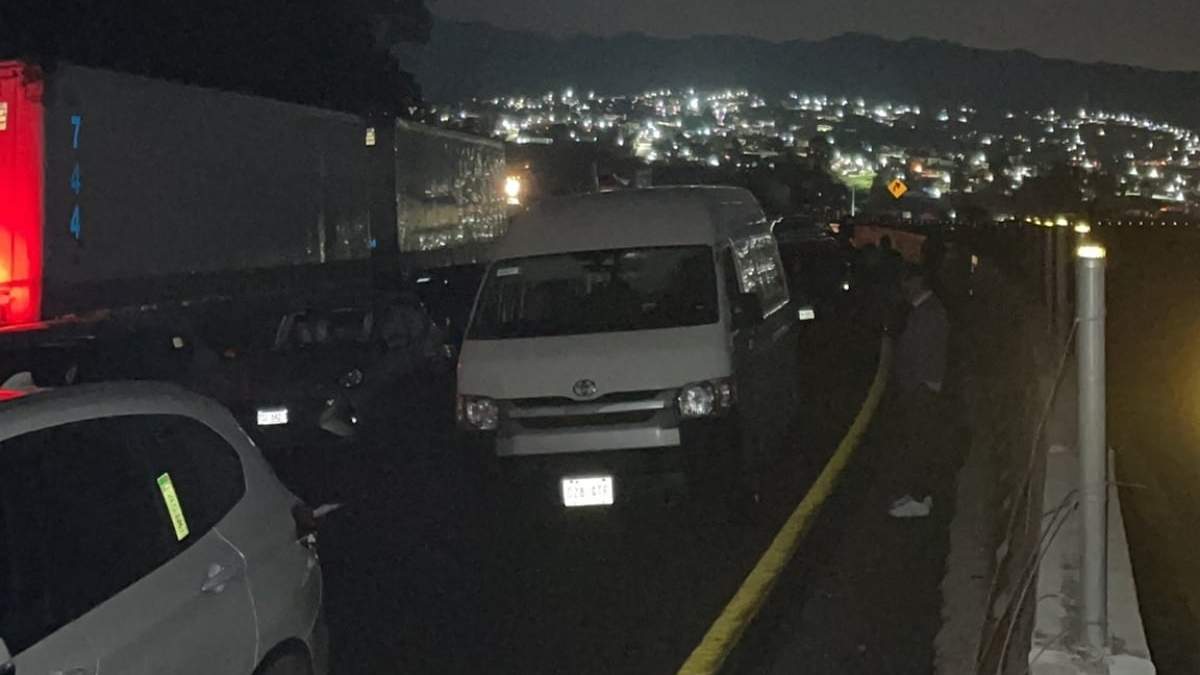 El bloqueo en la autopista México-Puebla