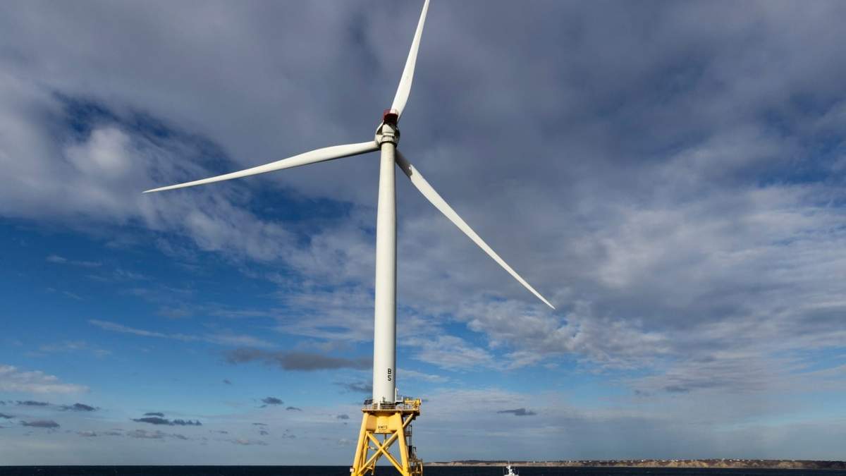 Un generador de energía eólica en Block Island, Rhode Island, el 7 de diciembre del 2023