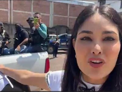 Aparatoso operativo en casa de Geraldine Ponce; detienen a funcionario de su gobierno (Video)