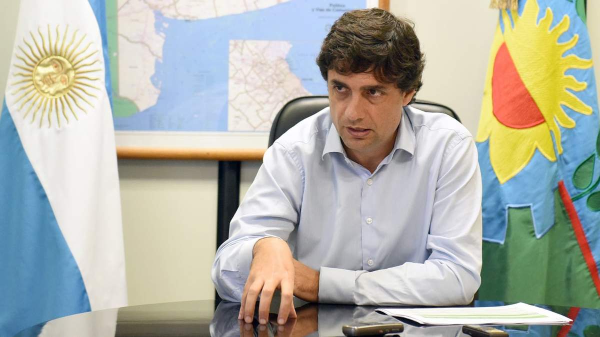 Lacunza cuando era ministro provincial (foto: Twitter).