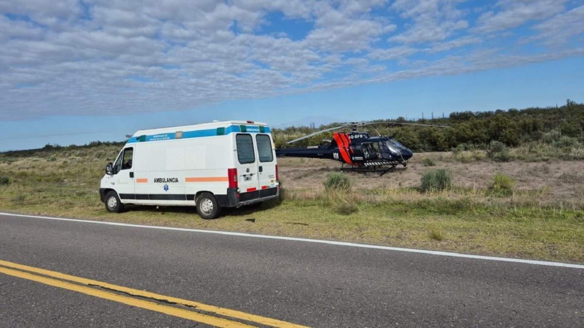 El cuerpo y la moto de Armando Gigena fueron encontrados durante un rastrillaje aéreo. Fuente: (Diario San Rafael)