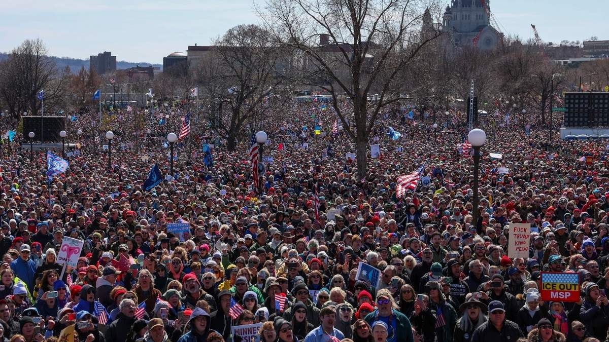 Marcha No Kings en Minnesota, el sábado 28 de marzo