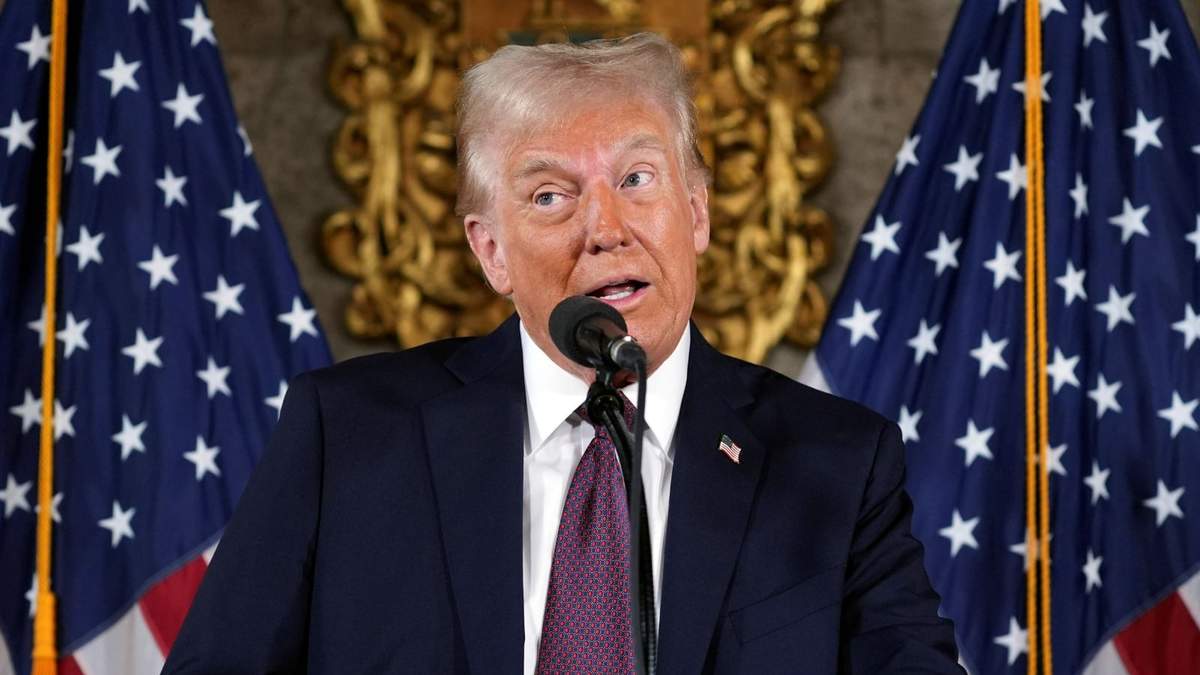 Donald Trump en su conferencia de prensa