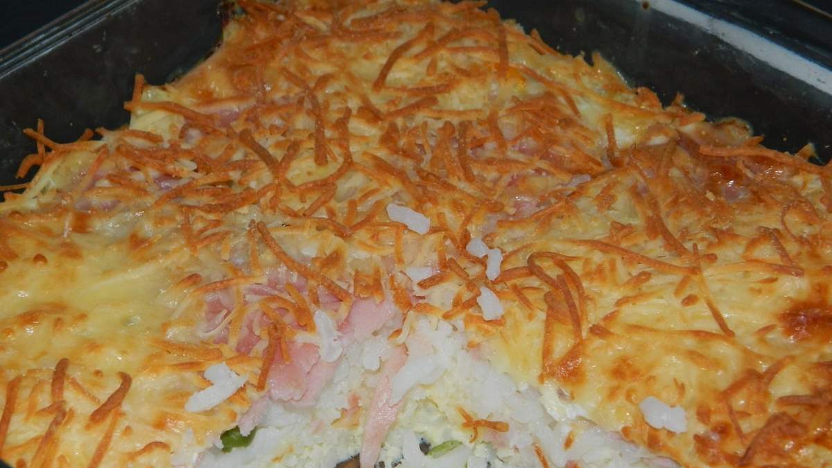 Arroz con jamón y queso. Fuente: (X)