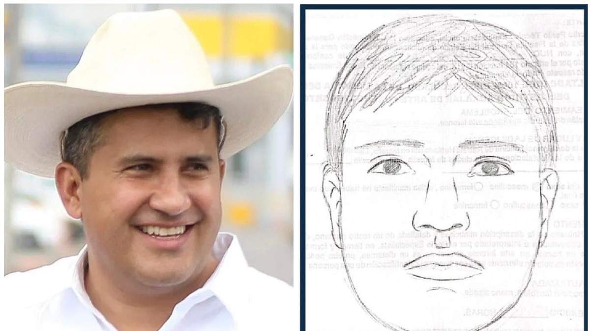 Retrato hablado (der:) del asesino del alcalde