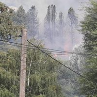 Preocupación por un incendio en el barrio El Arenal que se extendió hasta la subida de Los Radales