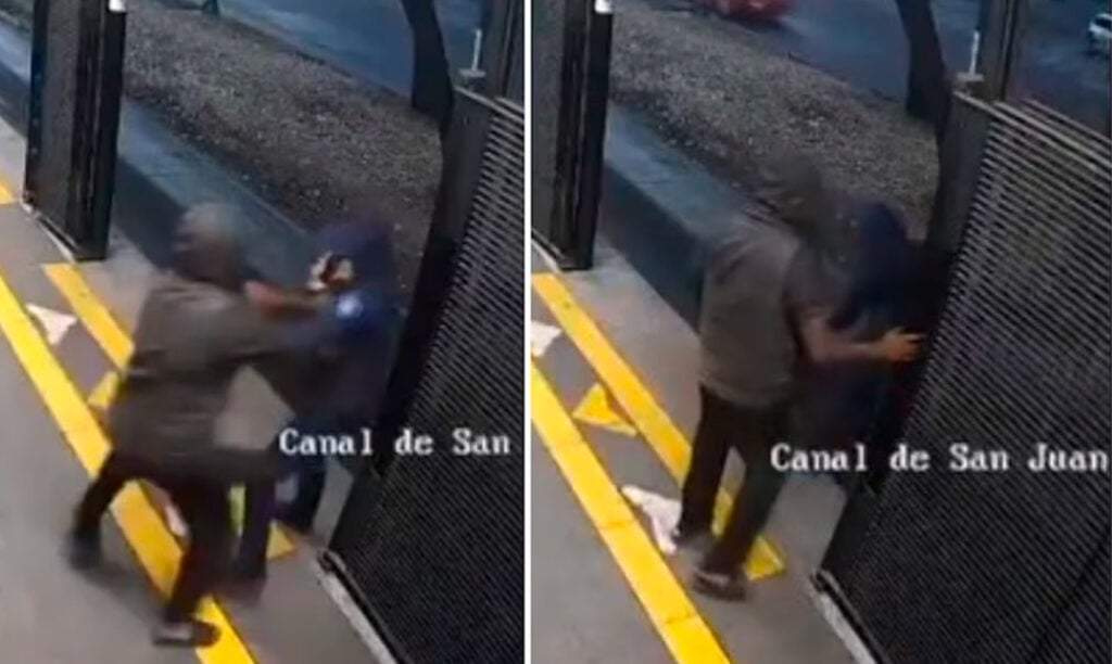 Hombre empuja a una policía al carril del Metrobús y es arrollada