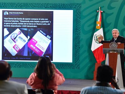 En plena veda electoral, AMLO se lanza contra el candidato priista Adrián de la Garza