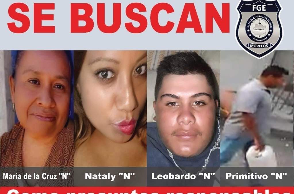 Ficha de búsqueda de los presuntos responsables
