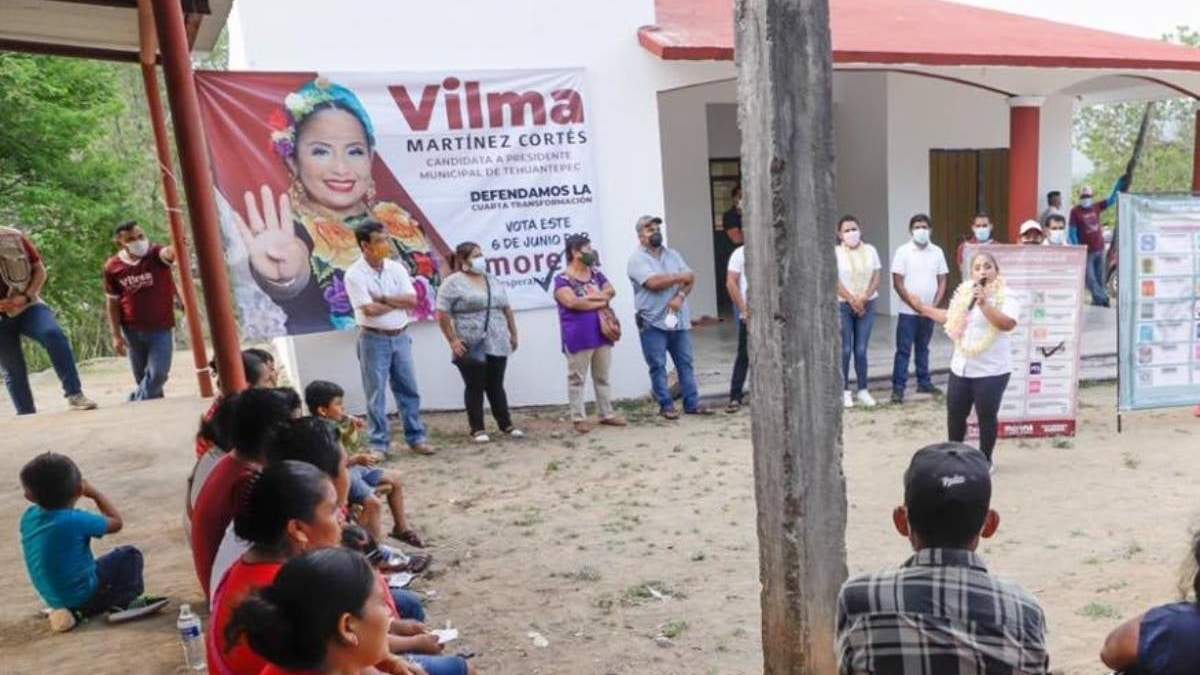 Acto de campaña de la abanderada de Morena