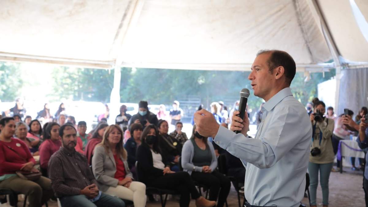Omar Gutiérrez en el acto de Chos Malal. Fuente: (Twitter)